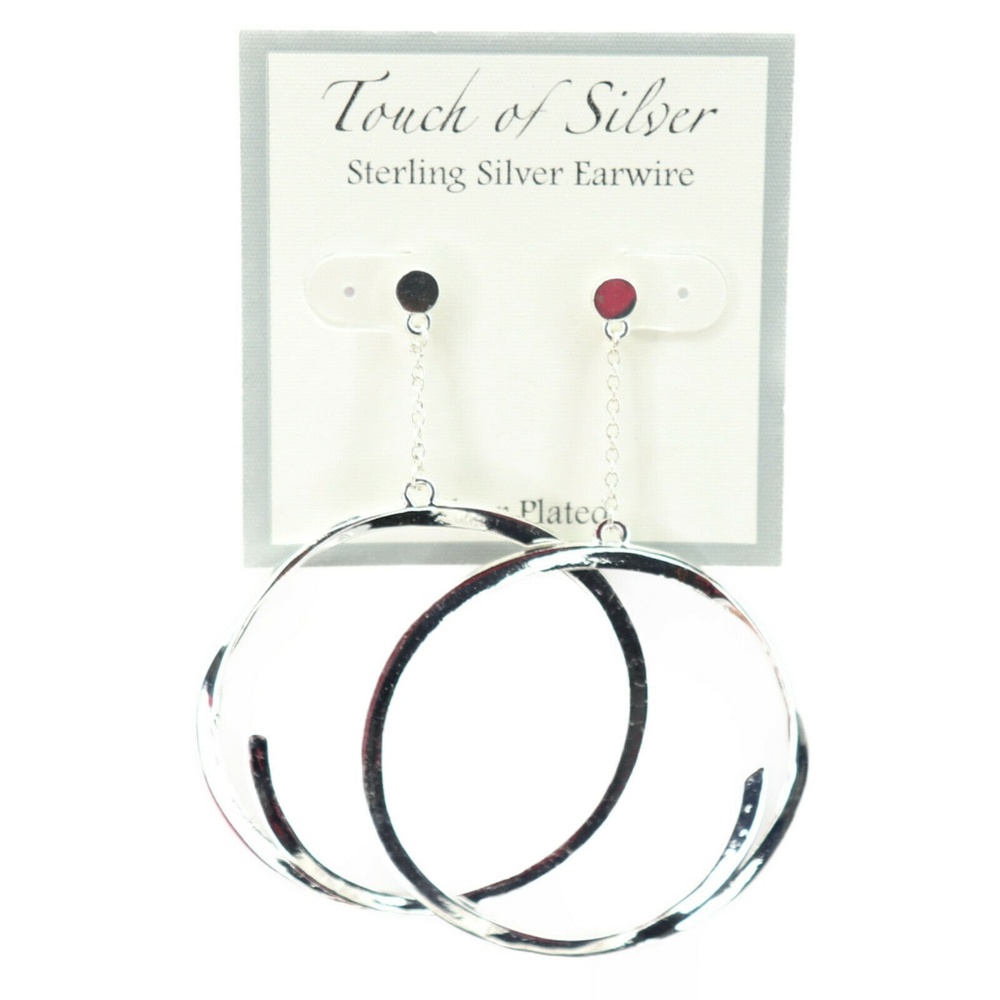 Touch of Silver Gypsy Hoop Earrings in Silver Plat